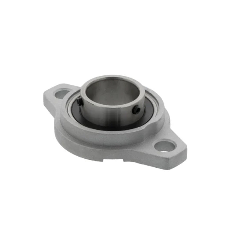 KFL000 Aluminium 2 Bolt Oval Bearing with Grub Screws 10mm Bore