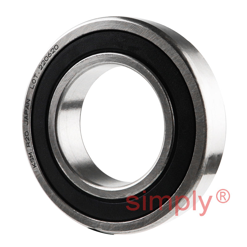 KSM KLNJ1-1/4R202RS Rubber Sealed Imperial Deep Groove Ball Bearing 1-1/4x2-1/4x1/2 inch