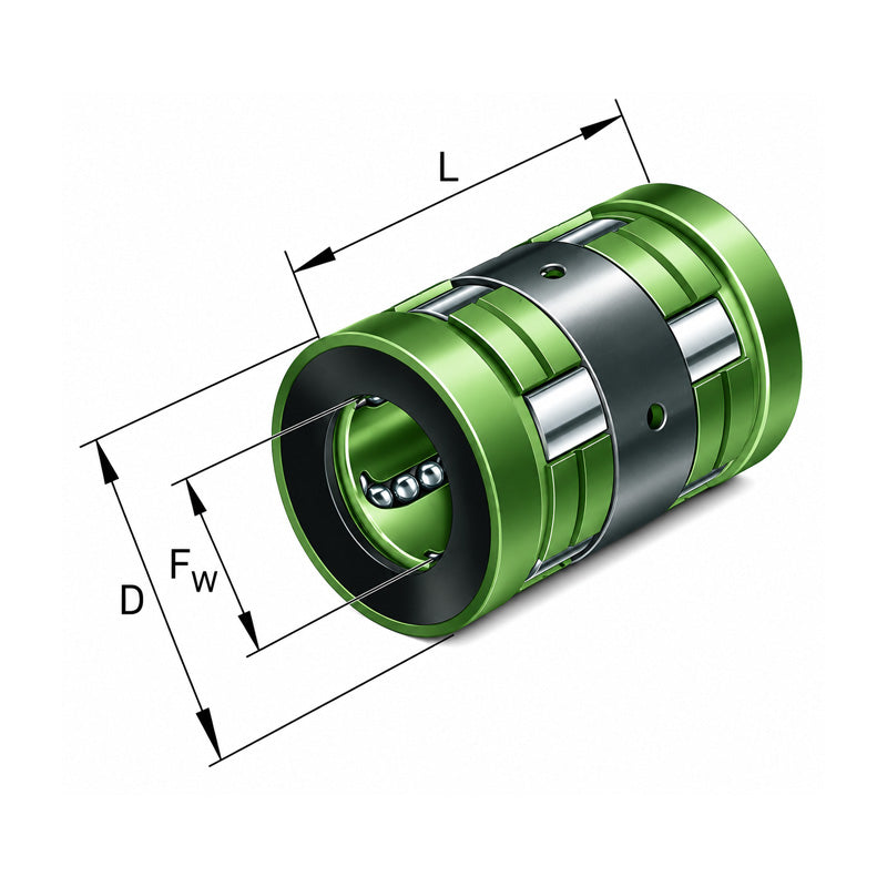 INA KN40BPP Relubricatable Open Linear Ball Bushing with Contact Seals 40x62x80mm