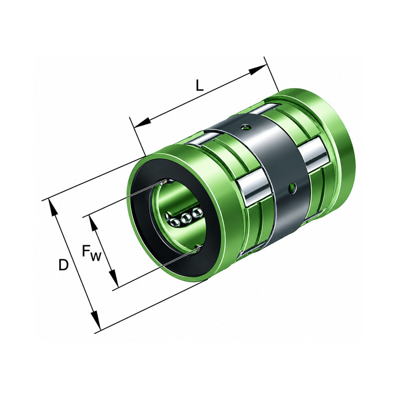 INA KN16 Relubricatable Closed Linear Ball Bushing 16x26x36mm