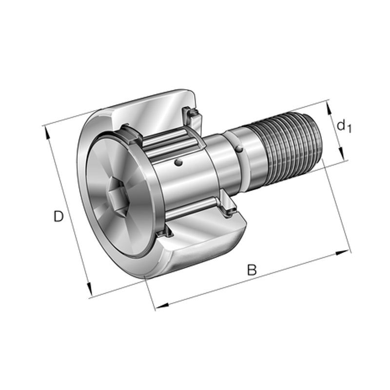 INA KR72-PP Stud Type Track Roller 24x72x80mm - Allow 1-2 Days - Contact Us For Faster Delivery