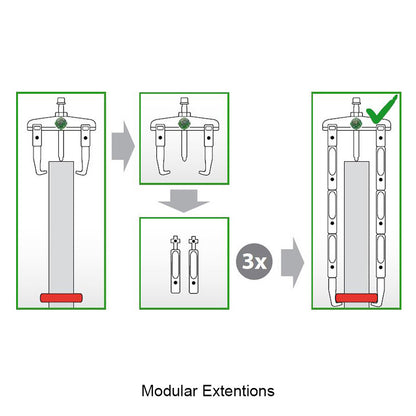 KUKKO Series 1V150P Jaw Modular Extensions (Pair) Length 150mm Allow 2-3 Days