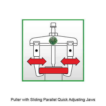 KUKKO Series 20-10+S Universal 2-Jaw Puller with Sliding Parallel Narrow Quick Adjusting Jaws 120mm