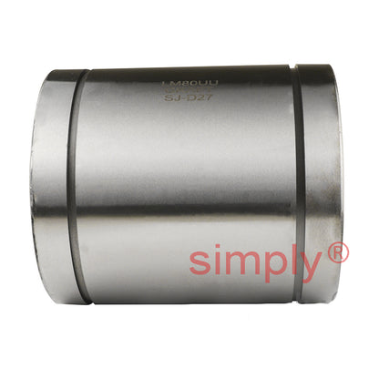 LM80UU Closed Linear Ball Bushing with Rubber Seals 80x120x140mm - Allow 2-3 Days