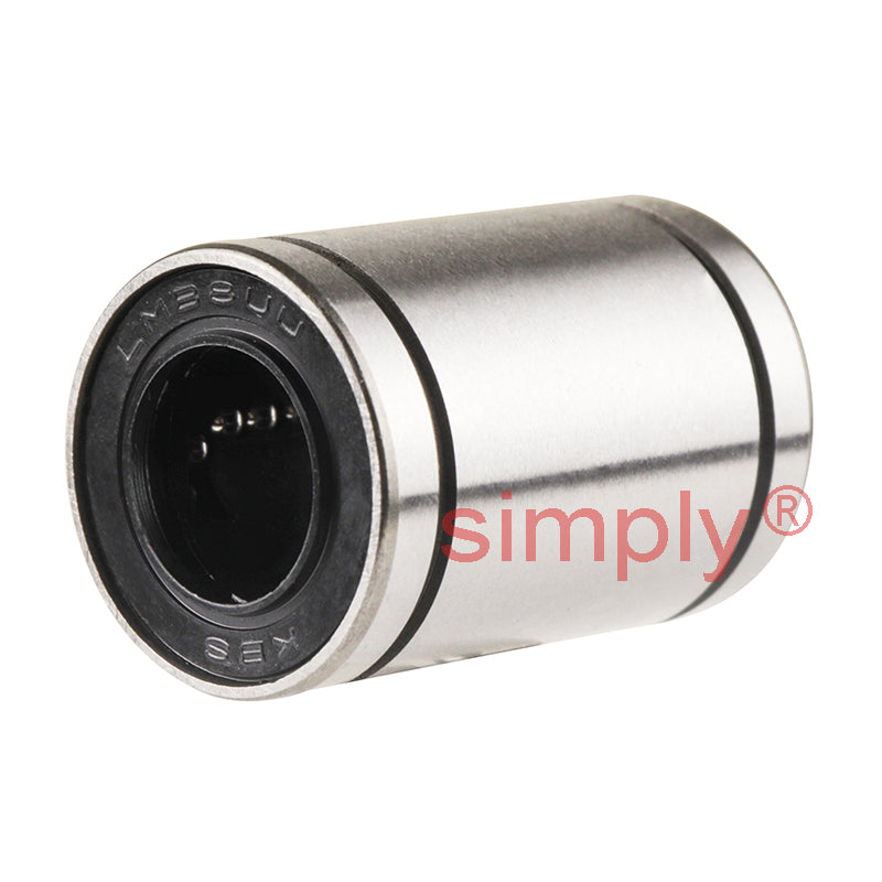LMB8UU Imperial Closed Linear Ball Bushing with Rubber Seals 0.5x0.875x1.25 inch