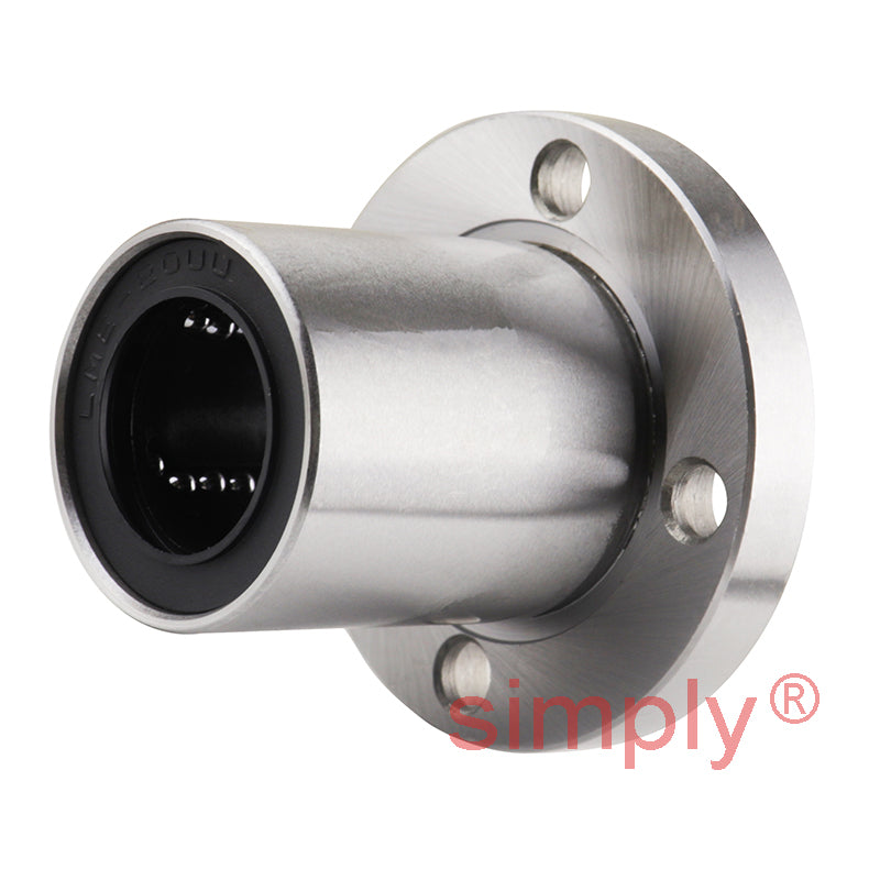 LMEF20UU Round Flanged Linear Ball Bushing with Rubber Seals and Resin Retainer 20x32x45mm