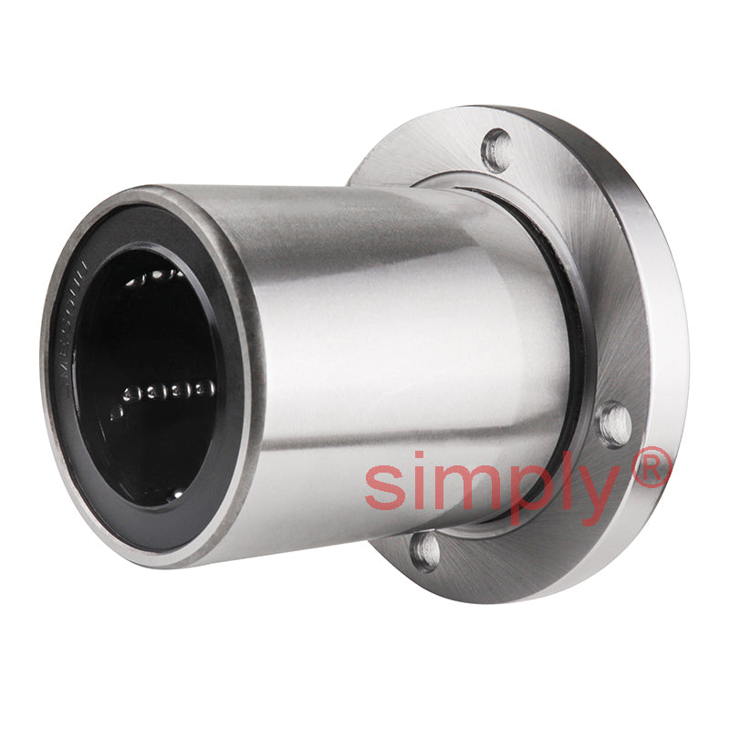 LMEF50UU Round Flanged Linear Ball Bushing with Rubber Seals and Resin Retainer 50x75x100mm