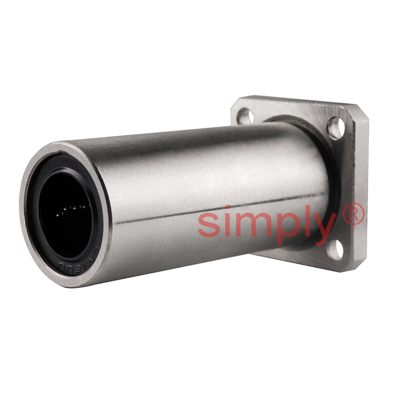 LMEK16UU Square Flanged Linear Ball Bushing with Rubber Seals and Resin Retainer 16x26x36mm