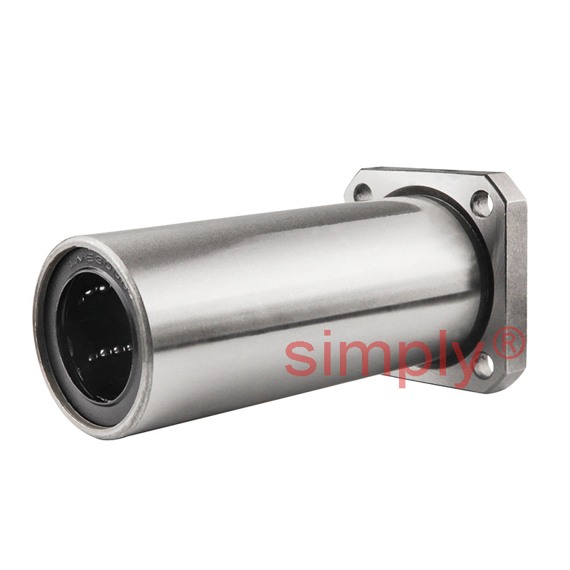 LMEK30LUU Long Square Flanged Linear Ball Bushing with Rubber Seals and Resin Retainer 30x47x123mm