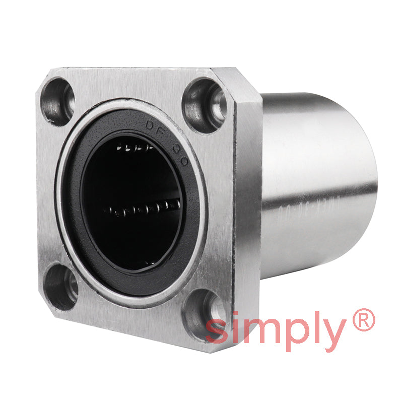 LMEK30UU Square Flanged Linear Ball Bushing with Rubber Seals and Resin Retainer 30x47x68mm