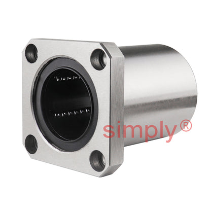 LMEK60UU Square Flanged Linear Ball Bushing with Rubber Seals and Resin Retainer 60x90x125mm