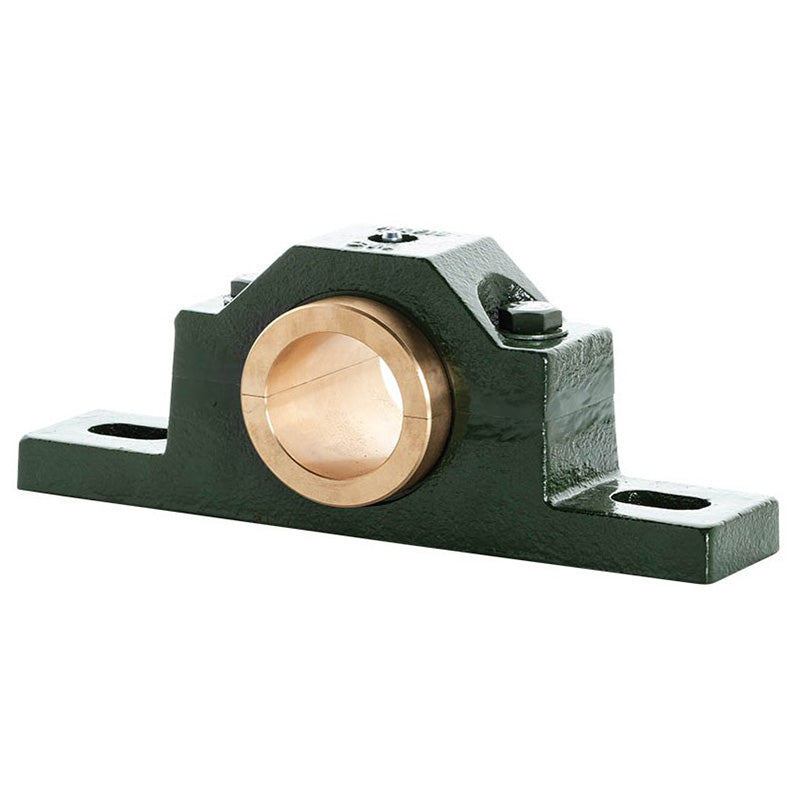 Major Brand LN30M Metric Split Cast Iron Two Bolt Pillow / Plummer Block Housing with 30mm Bore Gunmetal Bush Insert - Allow 3-4 Weeks