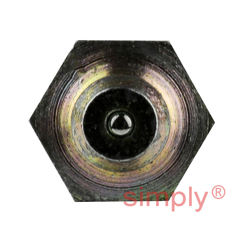 M10x1 Metric Tapered Hardened Mild Steel Zinc Plated Straight Hydraulic Grease Nipples 