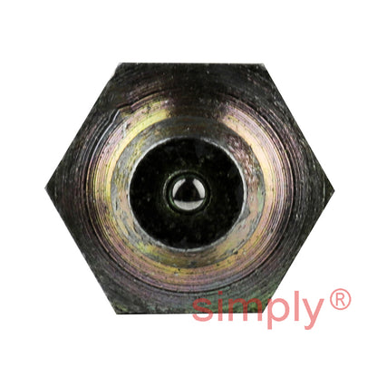 M10x1 Metric Tapered Hardened Mild Steel Zinc Plated Straight Hydraulic Grease Nipples 