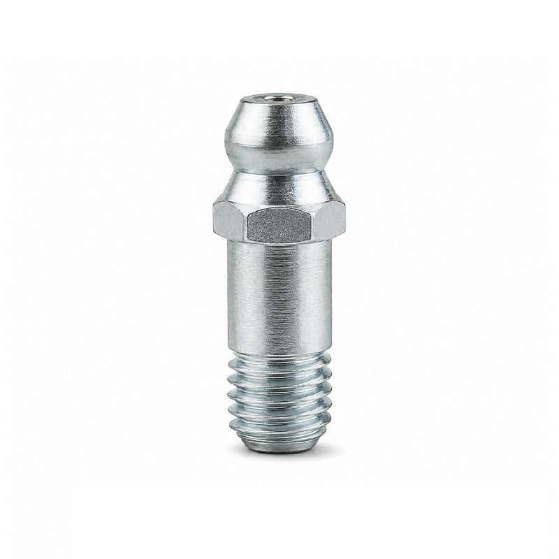 M6x1 Metric Tapered Hardened Mild Steel Zinc Plated Straight Hydraulic Grease Nipples - Pack of 500