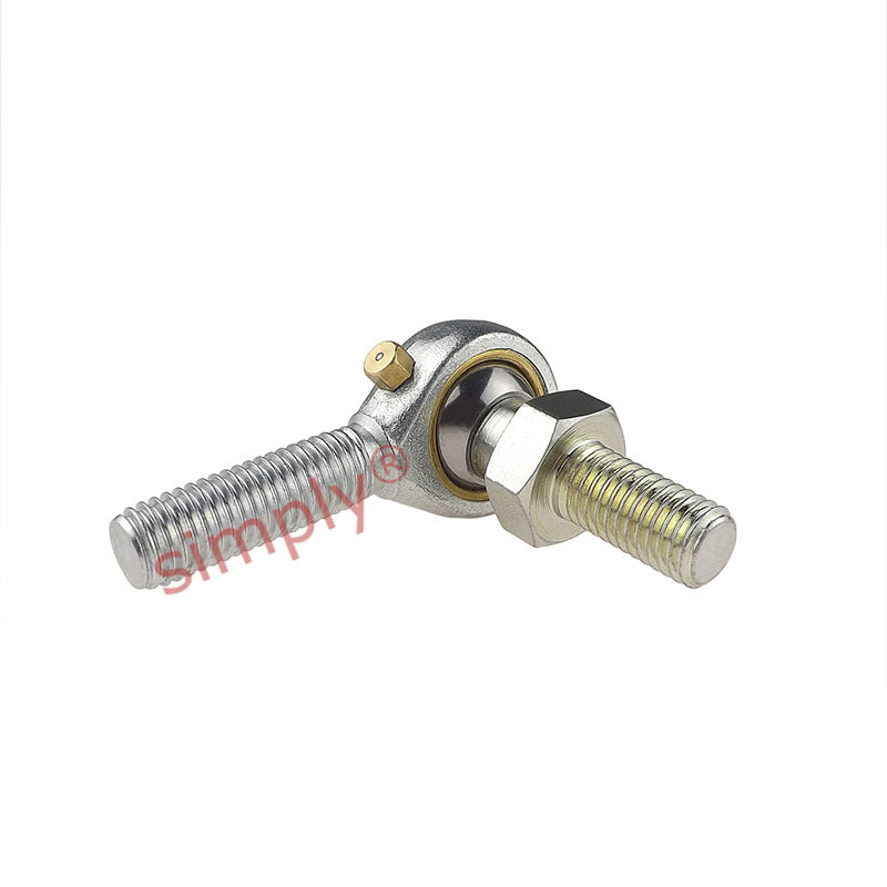 Branded MB-M06S Right Hand Metric Steel / Bronze Lined Maintenance Required Studded Male Rod End M6x1 Thread