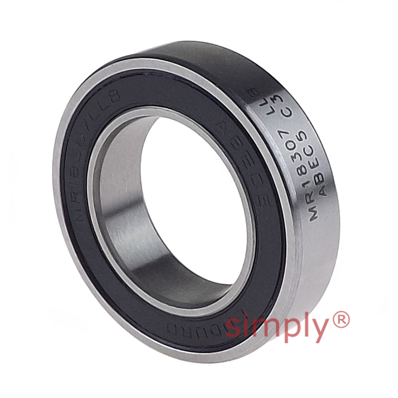 ENDURO MR18307LLB-ABEC5 Deep Groove Ball Bearing with Low Friction Seals 18x30x7mm