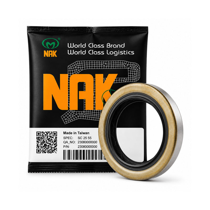 NAK 45x60x12mm Metal Cased FKM Rubber Additional Inner Case Single Lip Rotary Shaft Oil Seal with Stainless Spring SA - Allow 7-10 Days