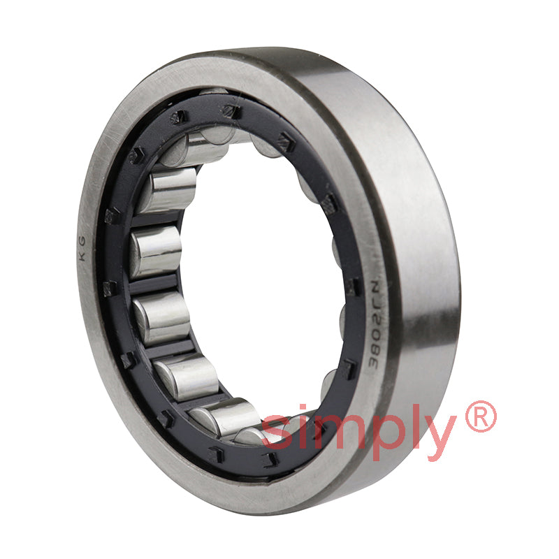 NJ208 Budget Single Row Cylindrical Roller Bearing 40x80x18mm