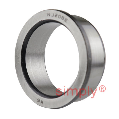 NJ208 Budget Single Row Cylindrical Roller Bearing 40x80x18mm