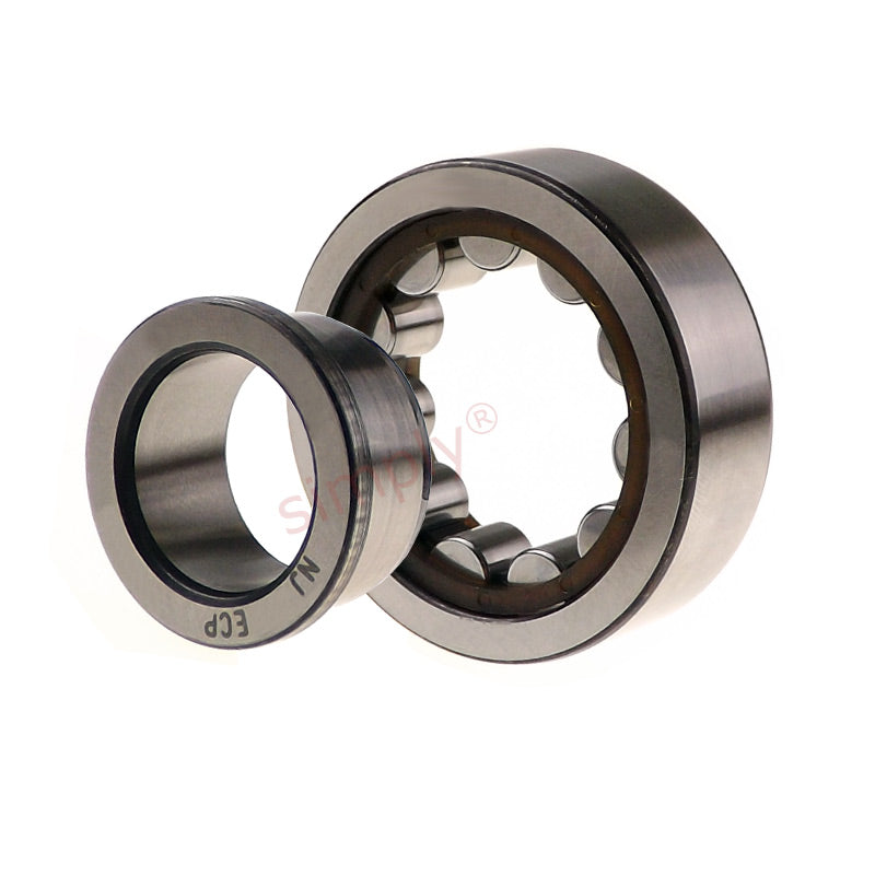SKF NJ222ECP Single Row Cylindrical Roller Bearing with Polyamide Cage 110x200x38mm