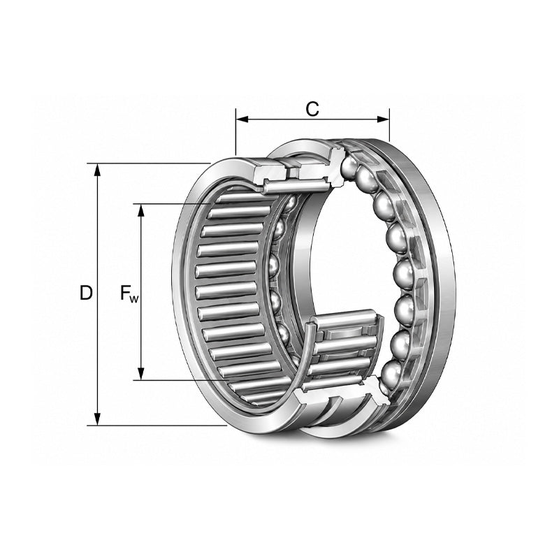 INA NKX17 Needle Roller/Axial Ball Bearing 17x26x25mm - Allow 1-2 Days - Contact Us For Faster Delivery