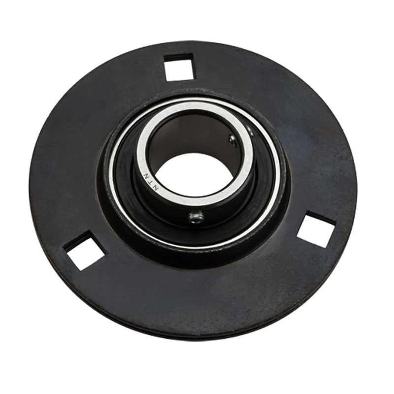 NTN AELPF203W3 Round 3 Bolt Pressed Steel Bearing Housing with 17mm Eccentric Collar Insert - Allow 2-3 Days