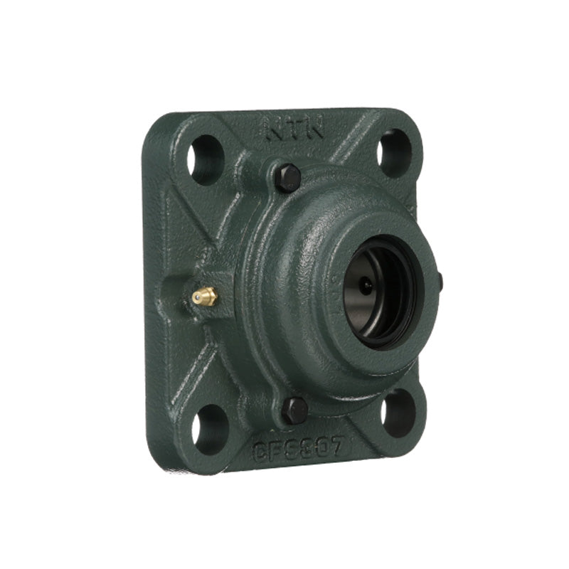 NTN C-UKFS310D1/H2310X Metric Four Bolt Square Cast Iron Housing with Cast Iron Cover - Open Version - Insert and Adaptor Sleeve Fits 45mm Shaft - Allow 2-3 Days