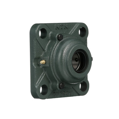 NTN C-UKFX05D1/H2305X Metric Four Bolt Square Cast Iron Housing with Cast Iron Cover - Open Version - Insert and Adaptor Sleeve Fits 20mm Shaft - Allow 2-3 Days