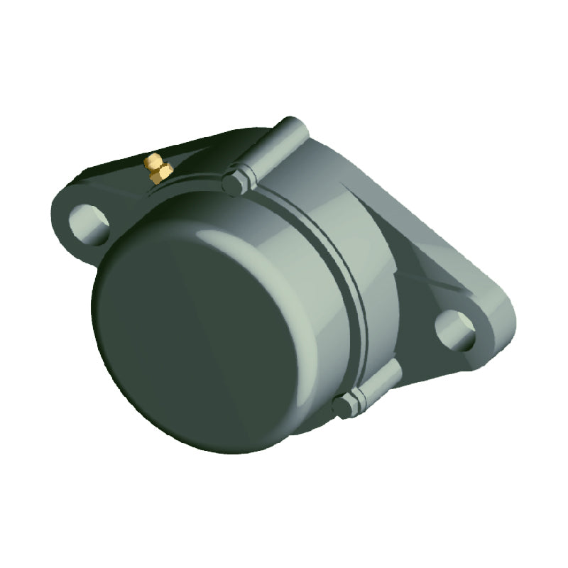 NTN CM-UCFL210-200D1 Imperial Two Bolt Oval Cast Iron Flange Housing with 2 inch Bore Insert with Cast Iron Cover - Closed Version - Allow 2-3 Days