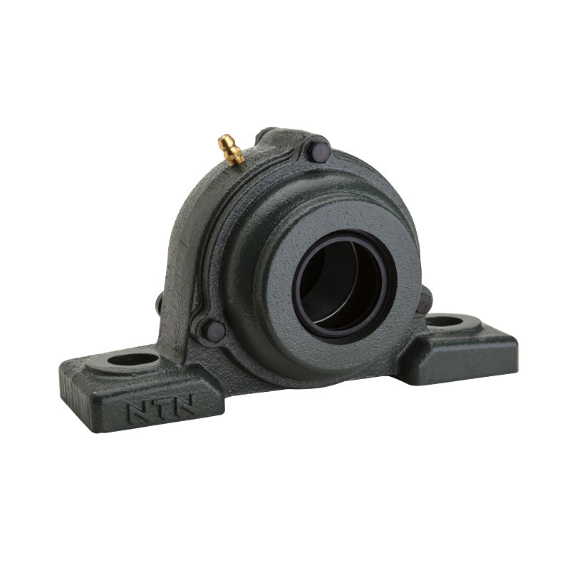 NTN S-UCP204D1 Metric Cast Iron Two Bolt Pillow / Plummer Block Housing with 20mm Bore Insert with Steel Plate Cover - Open Version - Allow 2-3 Days