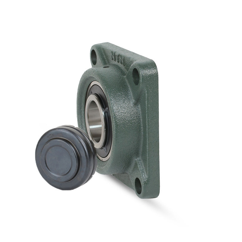 NTN SM-UCF210-200D1 Imperial Four Bolt Square Cast Iron Flange Housing with 2 inch Bore Insert with Steel Plate Cover - Closed Version - Allow 2-3 Days