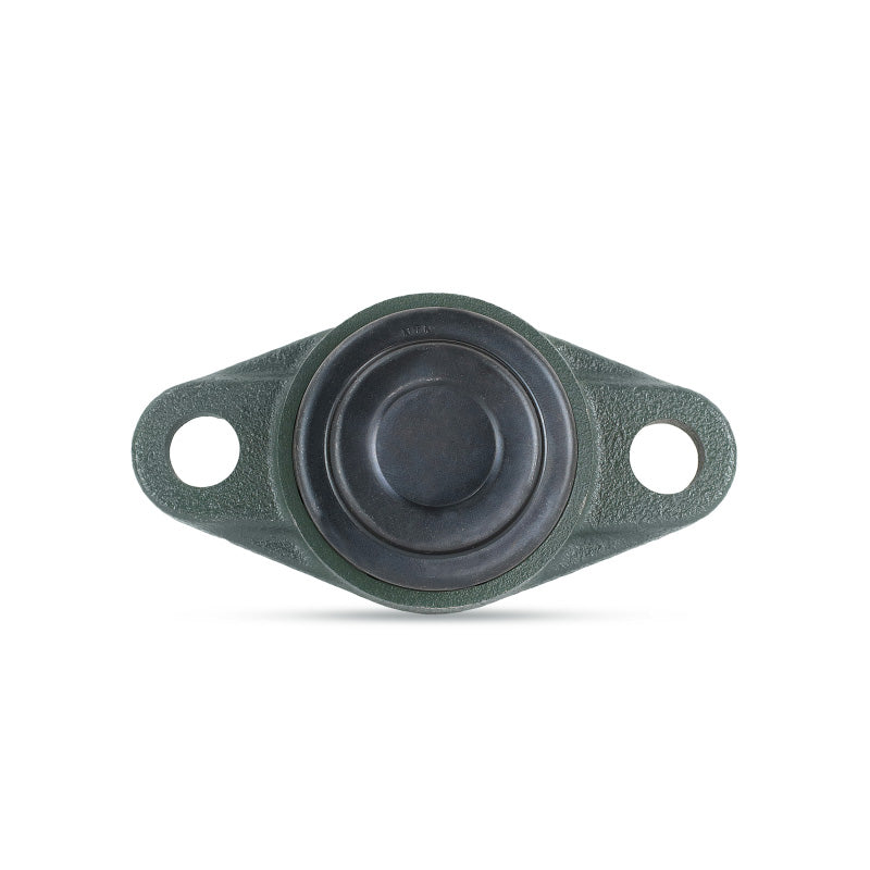 NTN SM-UCFL204D1 Metric Two Bolt Oval Cast Iron Flange Housing with 20mm Bore Insert with Steel Plate Cover - Closed Version - Allow 2-3 Days