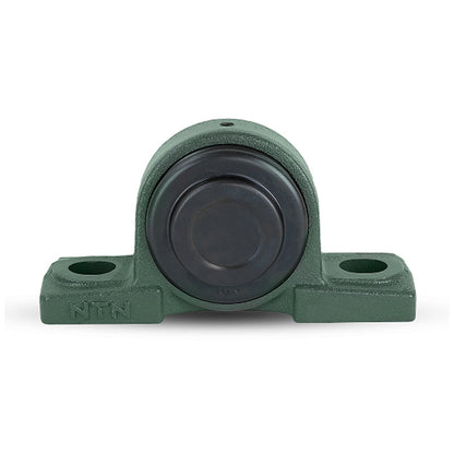 NTN M-SM-UCP206-102D1 Imperial Cast Iron Two Bolt Pillow / Plummer Block Housing with 1-1/8 inch Bore Insert with Steel Plate Cover - Closed Version - Allow 2-3 Days