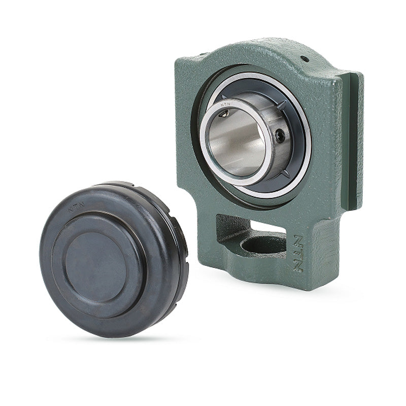 NTN SM-UCT209D1 Metric Cast Iron Take Up Unit with 45mm Bore Bearing Unit with Steel Plate Cover - Closed Version - Allow 2-3 Days