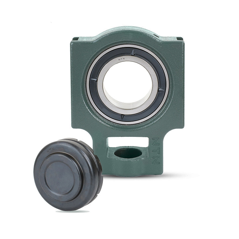 NTN SM-UKT211D1/H2311X Metric Cast Iron Take Up Unit with Steel Plate Cover - Closed Version - Insert and Adaptor Sleeve Fits 50mm Shaft - Allow 2-3 Days
