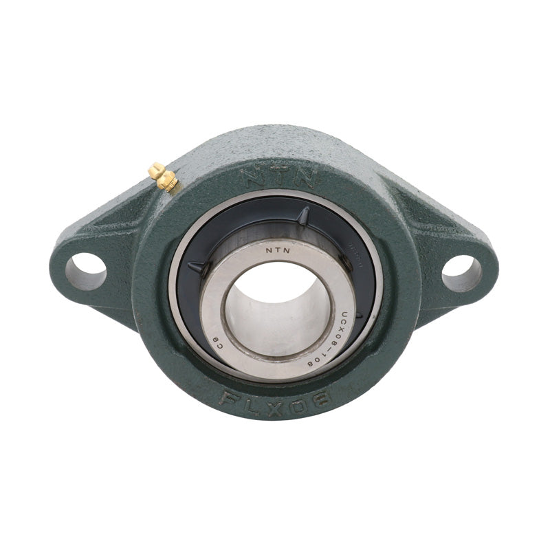 NTN UCFL205-100D1 Imperial Two Bolt Oval Cast Iron Flange Housing with 1 inch Bore Insert - Allow 2-3 Days