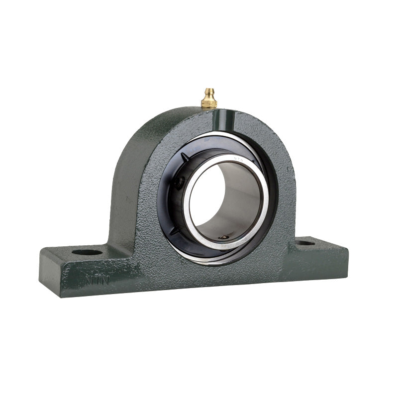 NTN UCPG215D1 Metric Cast Iron Two Bolt Pillow / Plummer Block Housing with 75mm Bore Insert - Allow 2-3 Days