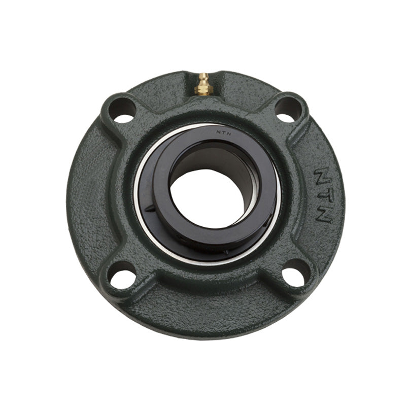 NTN M-UELFC206D1 Metric Four Bolt Cast Iron Round Flanged Housing with 30mm Eccentric Collar Insert - Allow 2-3 Days
