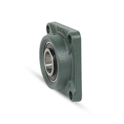 NTN UKFS310D1/HE2310X Imperial Four Bolt Square Cast Iron Housing Insert and Adaptor Sleeve Fits 1-3/4 inch Shaft - Allow 2-3 Days