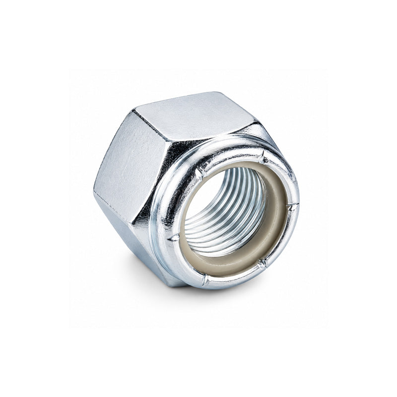 1/4 UNF Bright Zinc Plated High Tensile Steel Nyloc Locking Nut