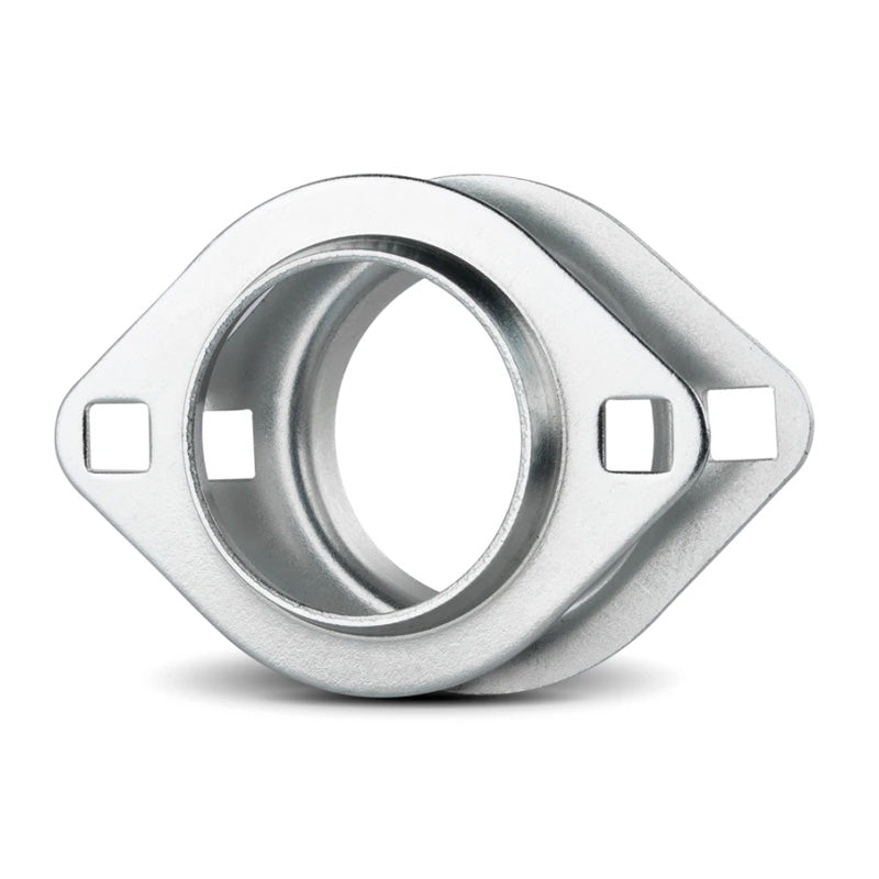 PFL208 1 Set of Oval 2 Bolt Pressed Steel Bearing Housing for 208 inserts