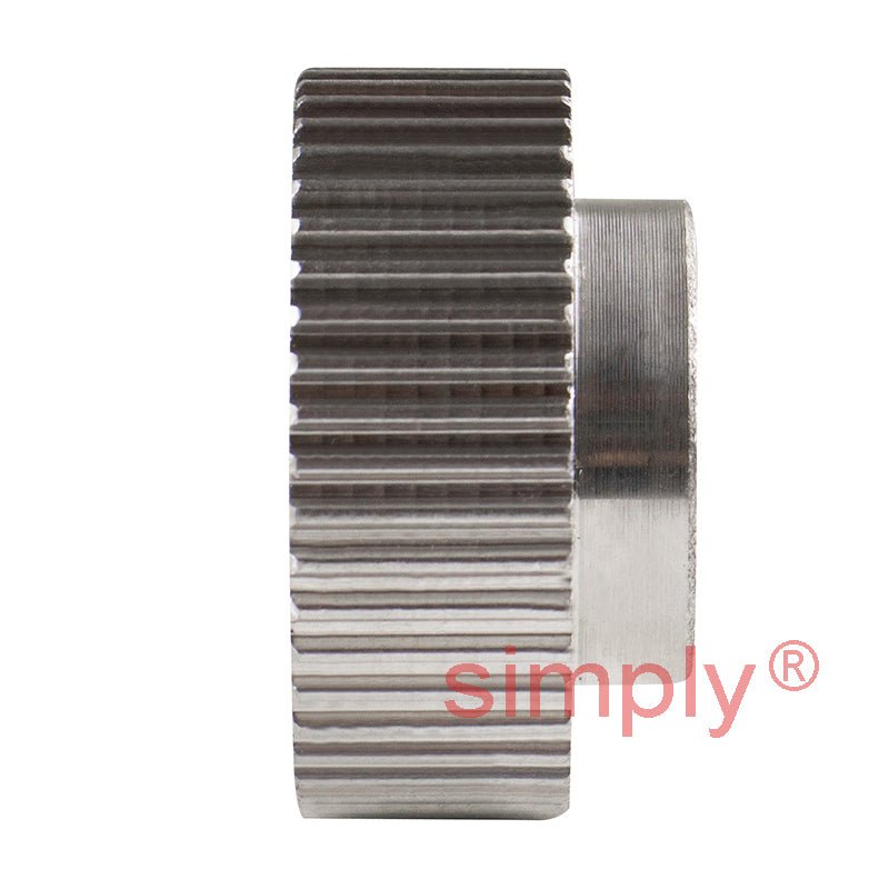 P48-MXL-025 - 0.08 inch Pitch 48 Tooth Pilot Bore Aluminium Timing Pulley for 1/4 inch Wide Belt