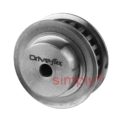 P10-XL-037F - 1/5 inch Pitch 10 Tooth Flanged Pilot Bore Aluminium Timing Pulley for 3/8 inch Wide Belt