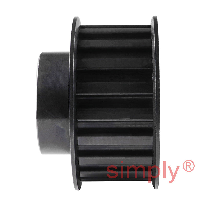 P18-H-200F - 1/2 inch Pitch 18 Tooth Flanged Pilot Bored Steel Timing Pulley for 2 inch Wide Belts