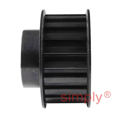 P26-H-200F - 1/2 inch Pitch 26 Tooth Flanged Pilot Bored Steel Timing Pulley for 2 inch Wide Belts