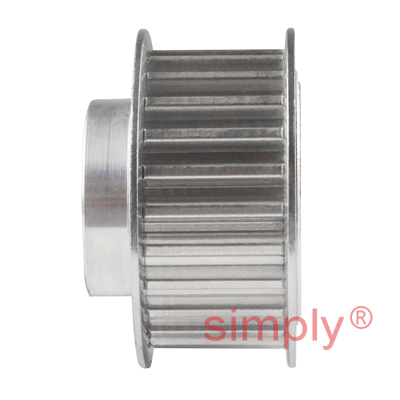 Aluminium Pilot Bore T5 Timing Pulley with Flanges 5mm Pitch 25 Tooth for 16mm Wide Belts