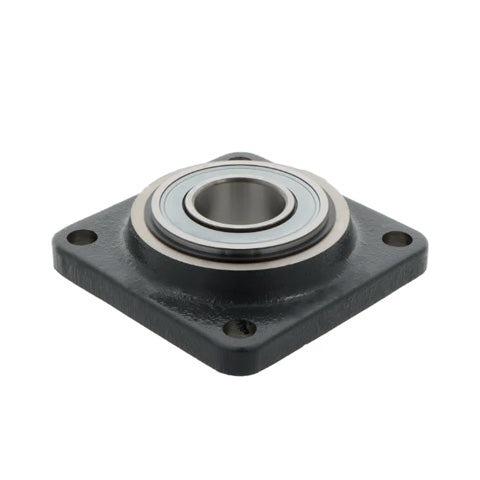 INA PCCJ25 Four Bolt Cast Iron Square Housing with Double Row Angular Contact Ball Bearing 25mm Bore