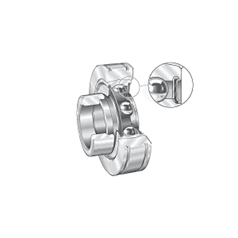 INA PE40XL Metric Parallel Outer Bearing Insert with Steel Aligning Ring and P Seals and Eccentric Collar 40x90x45.2mm