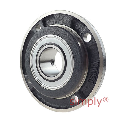 INA PMEY40XLN Four Bolt Cast Iron Round Housing with Grub Screw Insert 40mm Bore - Allow 2-3 Days